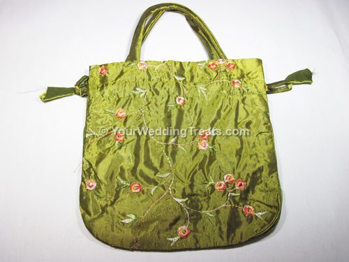 green gift tote bag