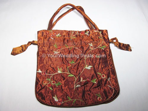 brown gift tote bag