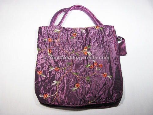 purple gift tote bag