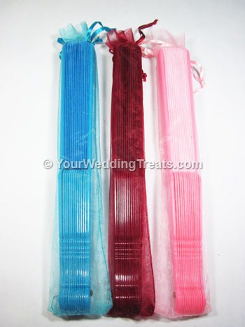 hand fans in different colors