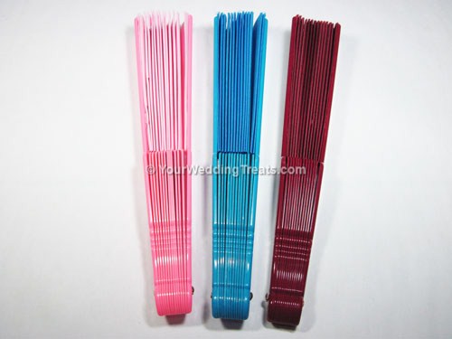 hand fans in different colors