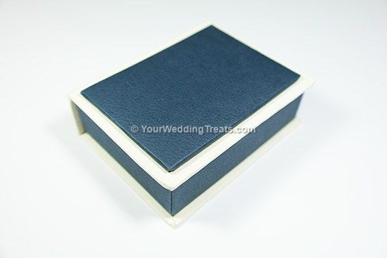 blue magnetic cardboard favor box