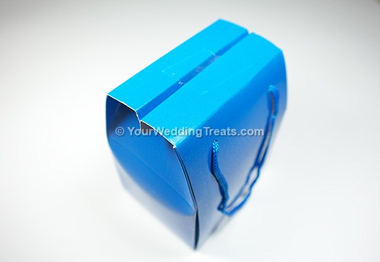blue mini foldable paper bag