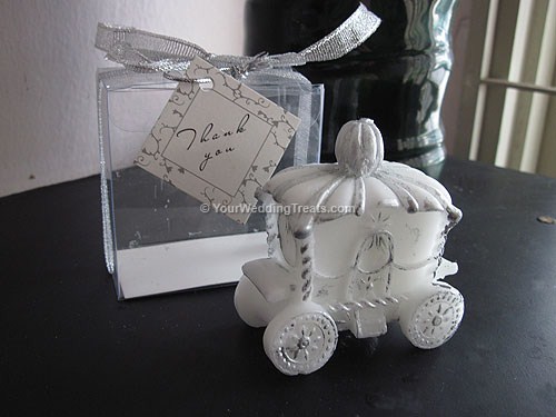 bridal carriage wedding gift candle