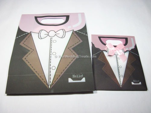 bride and groom paper bag series