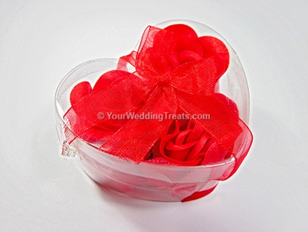 red scented floral gift hand soap