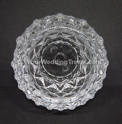 glass candle holder top view