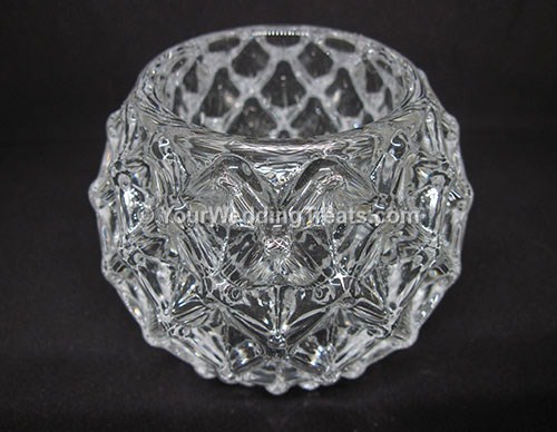 glass candle holder pineapple design