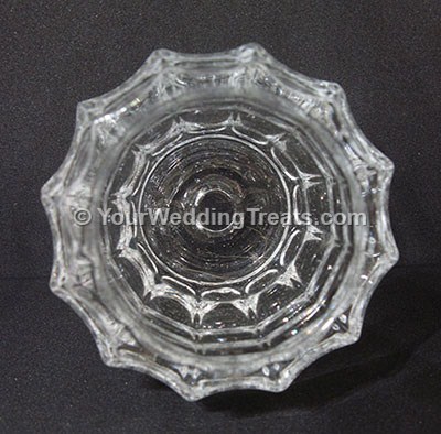 glass candle design top view