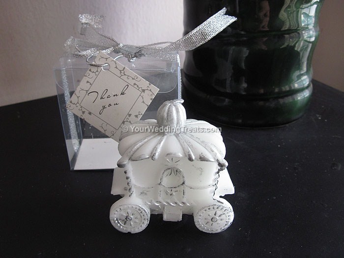 bridal carriage wedding gift candle